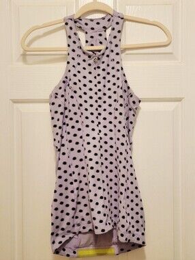 Lululemon Velo Vixen Sleeveless Jersey in High Noon Dot Lilac